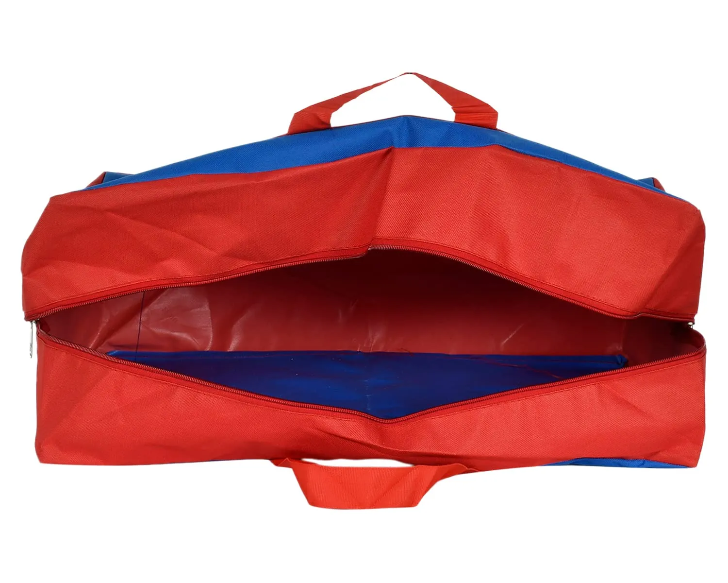 Kuber Industries Rexine Foldable Travel Duffle Bag, Storage Bag, Wardrobe organizer For Traveling Pack of 2 (Blue) 54KM4219