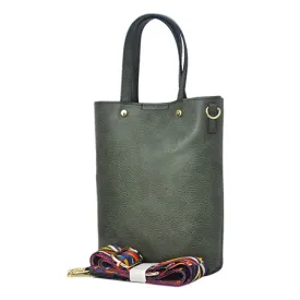 !SALE! Green Faux Leather NGIL Bucket Handbag