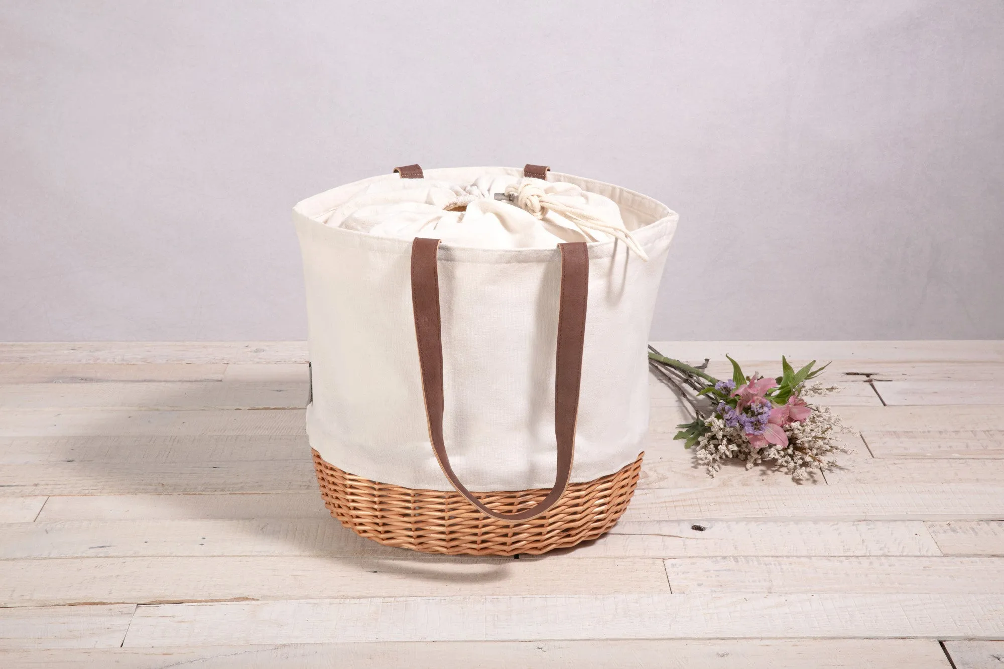 Vegas Golden Knights - Coronado Canvas and Willow Basket Tote